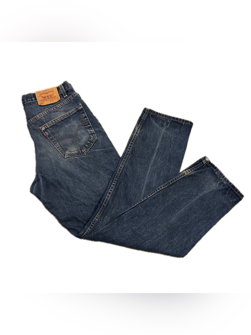 2001 Levi’s 550 Relaxed Fit Straight Leg Medium Wash Blue Denim Jeans 5-Pocket